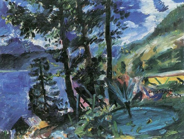 Lovis Corinth Walchensee mit Springbrunnen